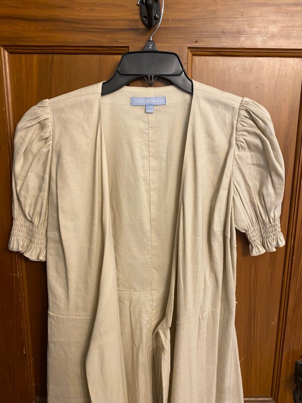 Antonio Melani Linen Blend Wrap Dress Size 2 - Picture 2 of 4